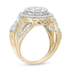 Thumbnail Image 2 of Previously Owned - 2 CT. T.W. Composite Diamond Double Frame Multi-Row Ring in 10K Gold