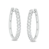 Thumbnail Image 1 of Previously Owned - 1 CT. T.W. Diamond Hoop Earrings in 10K White Gold
