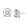 Thumbnail Image 1 of Previously Owned - 1/3 CT. T.W. Multi-Diamond Double Cushion Frame Stud Earrings in 10K White Gold