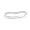 Thumbnail Image 1 of Previously Owned - 1/10 CT. T.W. Diamond Contour Anniversary Band in 10K White Gold