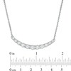 Thumbnail Image 3 of Previously Owned - 3/4 CT. T.W. Diamond Graduated Curved Bar Necklace in 10K White Gold
