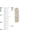 Thumbnail Image 3 of Previously Owned - 1/2 CT. T.W. Diamond Curb Chain Hoop Earrings in 10K Gold