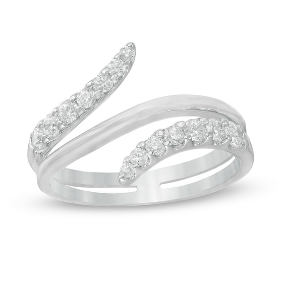Previously Owned - 1/2 CT. T.w. Journey Diamond Bypass Ring in 10K White Gold