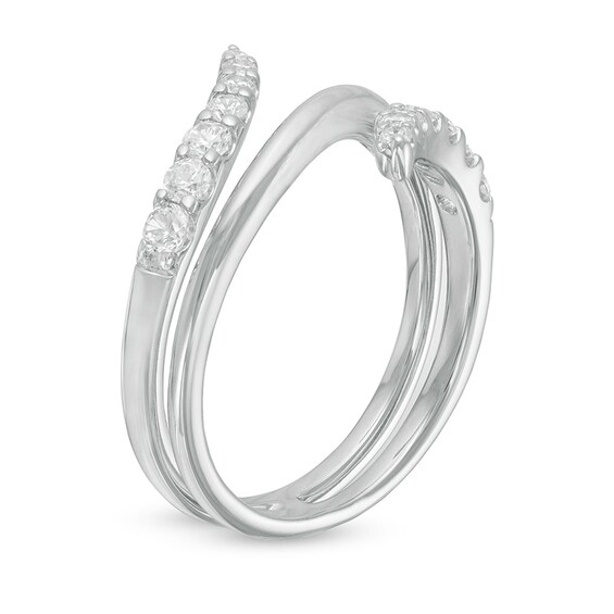 Previously Owned - 1/2 CT. T.w. Journey Diamond Bypass Ring in 10K White Gold