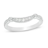 Thumbnail Image 1 of Previously Owned - 1/6 CT. T.W. Diamond Contour Vintage-Style Anniversary Band in 10K White Gold