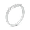 Thumbnail Image 3 of Previously Owned - 1/6 CT. T.W. Diamond Contour Vintage-Style Anniversary Band in 10K White Gold