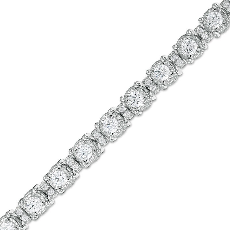 Main Image 1 of Previously Owned - 5 CT. T.W. Diamond Tennis Bracelet in 10K White Gold