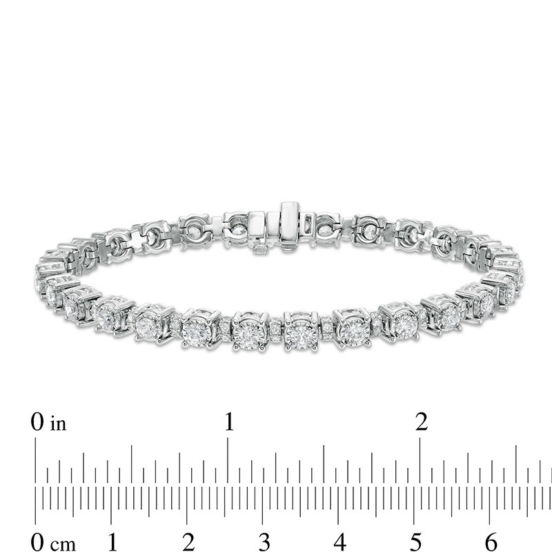 Main Image 3 of Previously Owned - 5 CT. T.W. Diamond Tennis Bracelet in 10K White Gold