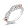 Thumbnail Image 1 of Previously Owned - Enchanted Disney Belle 1/3 CT. Diamond Twist Anniversary Band in 14K Two-Tone Gold