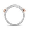 Thumbnail Image 3 of Previously Owned - Enchanted Disney Belle 1/3 CT. Diamond Twist Anniversary Band in 14K Two-Tone Gold