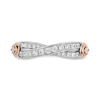 Thumbnail Image 4 of Previously Owned - Enchanted Disney Belle 1/3 CT. Diamond Twist Anniversary Band in 14K Two-Tone Gold