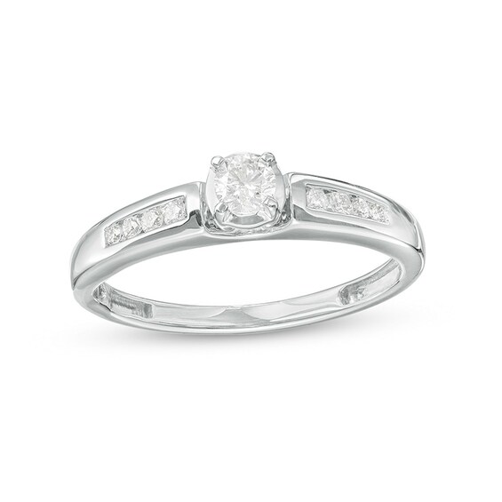 Previously Owned - Cherished Promise Collection⢠1/4 CT. T.w. Diamond Promise Ring in 10K White Gold
