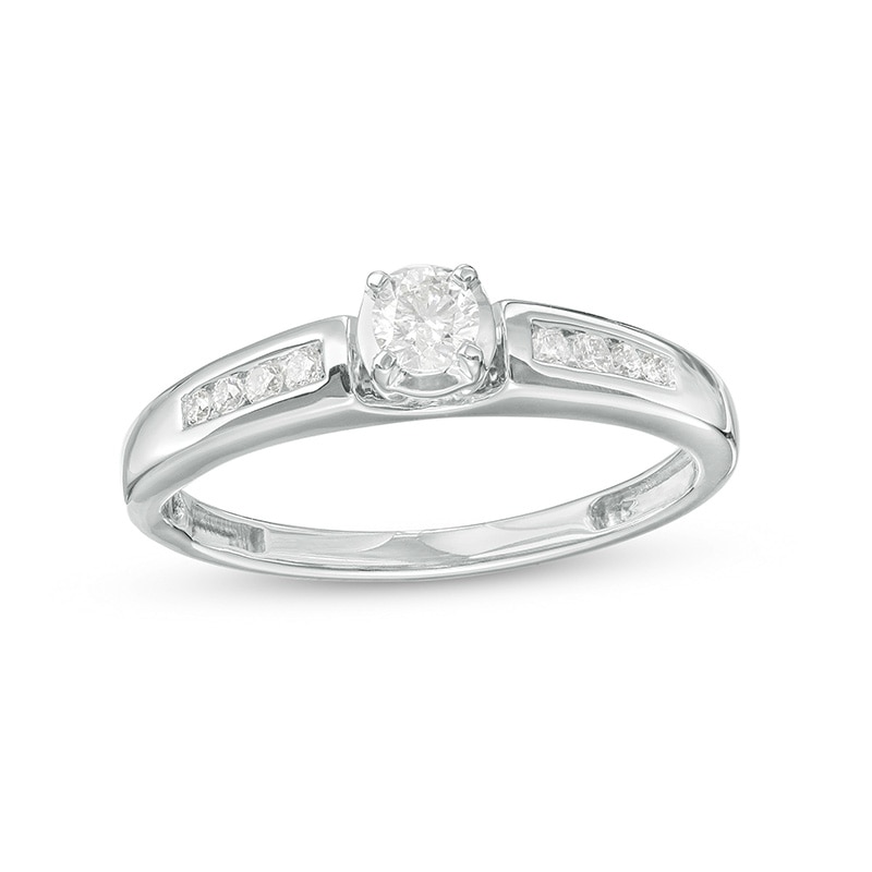 Main Image 1 of Previously Owned - Cherished Promise Collection™ 1/4 CT. T.W. Diamond Promise Ring in 10K White Gold