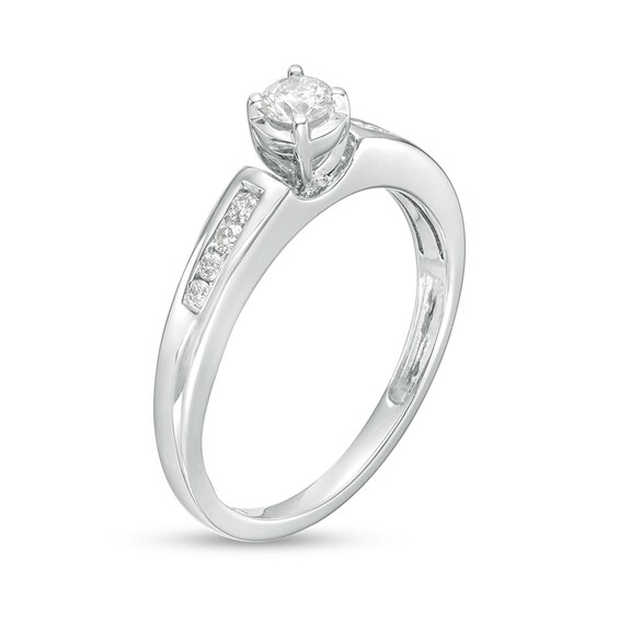 Previously Owned - Cherished Promise Collectionâ¢ 1/4 CT. T.w. Diamond Promise Ring in 10K White Gold