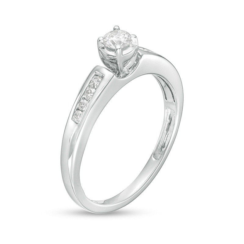 Main Image 3 of Previously Owned - Cherished Promise Collection™ 1/4 CT. T.W. Diamond Promise Ring in 10K White Gold