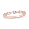 Thumbnail Image 1 of Previously Owned - 1/4 CT. T.W. Diamond Marquise-Shaped Scallop Edge Anniversary Band in 10K Rose Gold
