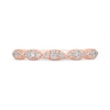 Thumbnail Image 3 of Previously Owned - 1/4 CT. T.W. Diamond Marquise-Shaped Scallop Edge Anniversary Band in 10K Rose Gold