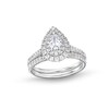 Thumbnail Image 1 of Previously Owned - 1 CT. T.W. Pear-Shaped Diamond Frame Bridal Set in 14K White Gold (I/I1)