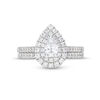 Thumbnail Image 4 of Previously Owned - 1 CT. T.W. Pear-Shaped Diamond Frame Bridal Set in 14K White Gold (I/I1)