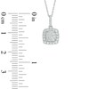 Thumbnail Image 2 of Previously Owned - 1/3 CT. T.W. Cushion-Shaped Multi-Diamond Pendant in 10K White Gold