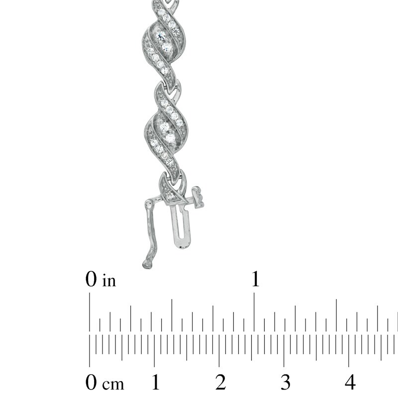Main Image 2 of Previously Owned - 1 CT. T.W. Diamond Cascading Bracelet in 10K White Gold