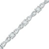 Thumbnail Image 1 of Previously Owned - 1/2 CT. T.W. Diamond Infinity Link Bracelet in 10K White Gold