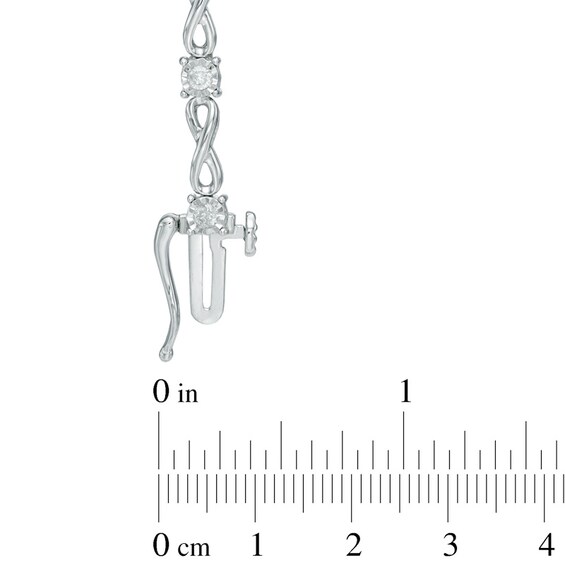 Previously Owned - 1/2 CT. T.w. Diamond Infinity Link Bracelet in 10K White Gold