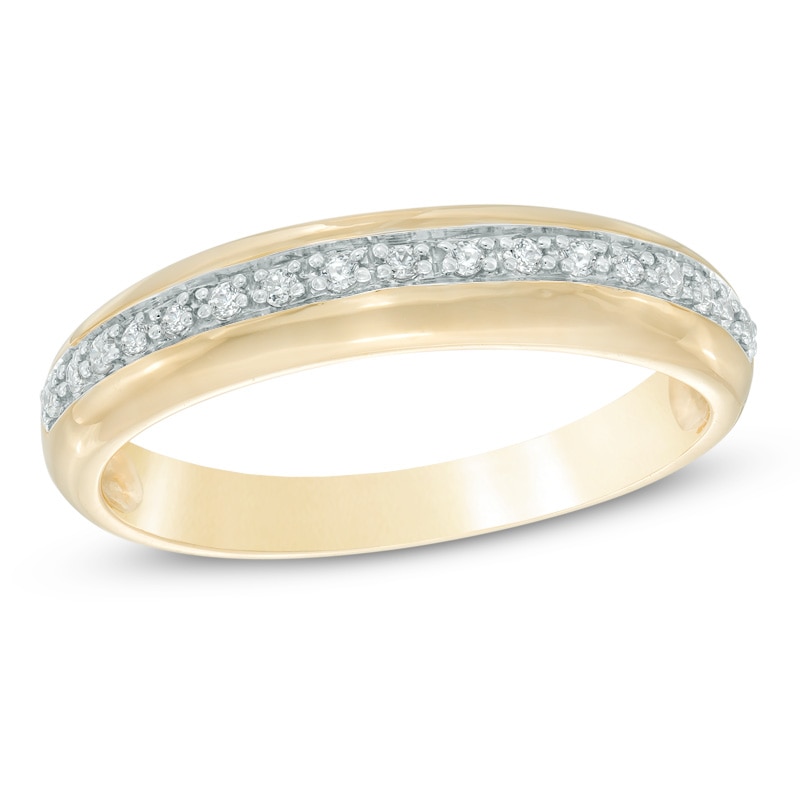 Main Image 1 of Previously Owned - 1/6 CT. T.W. Diamond Wedding Band in 10K Gold