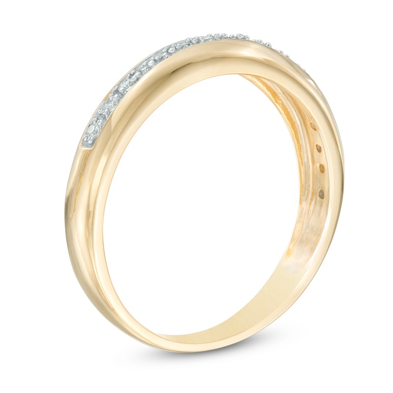 Main Image 2 of Previously Owned - 1/6 CT. T.W. Diamond Wedding Band in 10K Gold