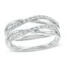 Thumbnail Image 1 of Previously Owned - 1/4 CT. T.W. Diamond Double Crossover Solitaire Enhancer in 10K White Gold