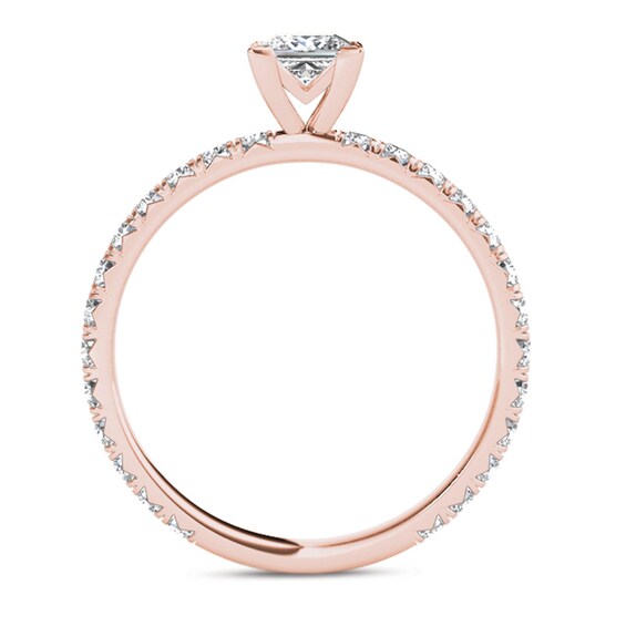 Previously Owned - 1 CT. T.w. Princess-Cut Diamond Engagement Ring in 14K Rose Gold