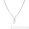 Thumbnail Image 2 of Previously Owned - 3 CT. T.W. Diamond Avalanche Staggered Drop Necklace in 14K White Gold - 19.5"