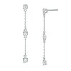 Thumbnail Image 1 of Previously Owned - 1/4 CT. T.W. Diamond Station Three Stone Drop Earrings in 10K White Gold