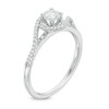 Thumbnail Image 2 of Previously Owned - 1/2 CT. T.W. Diamond Swirl Bypass Engagement Ring in 14K White Gold