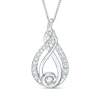 Thumbnail Image 1 of Previously Owned - Interwoven™ 1/2 CT. T.W. Diamond Pendant in 10K White Gold - 19"