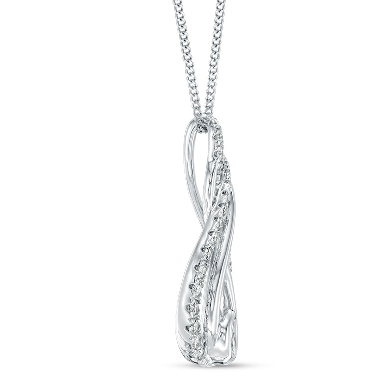Main Image 4 of Previously Owned - Interwoven™ 1/2 CT. T.W. Diamond Pendant in 10K White Gold - 19"