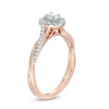 Thumbnail Image 2 of Previously Owned - 3/8 CT. T.W. Oval Diamond Frame Twist Engagement Ring in 10K Rose Gold