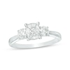 Thumbnail Image 1 of Previously Owned - 1 CT. T.W. Composite Diamond Oval Three Stone Engagement Ring in 14K White Gold