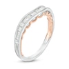 Thumbnail Image 2 of Previously Owned - 1/3 CT. T.W. Baguette and Round Diamond  Vintage-Style Contour Anniversary Band in 14K Two-Tone Gold