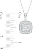 Thumbnail Image 3 of Previously Owned - 1/2 CT. T.W. Composite Diamond Cushion Frame Vintage-Style Pendant in 10K White Gold