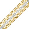 Thumbnail Image 1 of Previously Owned - 1/2 CT. T.W. Diamond Multi-Row Link Bracelet in Sterling Silver with 14K Gold Plate - 8.5"