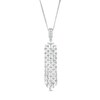Thumbnail Image 1 of Previously Owned - Marilyn Monroe™ Collection 1/2 CT. T.W. Diamond Tassel Dangle Pendant in 10K White Gold