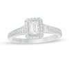 Thumbnail Image 1 of Previously Owned - Vera Wang Love Collection 3/4 CT. T.W. Emerald-Cut Diamond Frame Engagement Ring in 14K White Gold