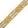 Thumbnail Image 1 of Previously Owned - 1 CT. T.W. Diamond Triple Row Bar and Brick Pattern Alternating Link Bracelet in 10K Gold