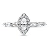 Thumbnail Image 3 of Previously Owned - 1 CT. T.W. Marquise and Round Diamond Frame Engagement Ring in 10K White Gold