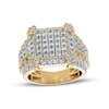 Thumbnail Image 1 of Previously Owned - Men's 2-1/2 CT. T.W. Square-Shaped Multi-Diamond Bold Nugget Ring in 10K Gold
