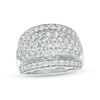 Thumbnail Image 1 of Previously Owned - 2 CT. T.W.  Lab-Grown Diamond Vintage-Style Multi-Row Anniversary Band in 10K White Gold (F/SI2)