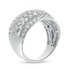 Thumbnail Image 3 of Previously Owned - 2 CT. T.W.  Lab-Grown Diamond Vintage-Style Multi-Row Anniversary Band in 10K White Gold (F/SI2)