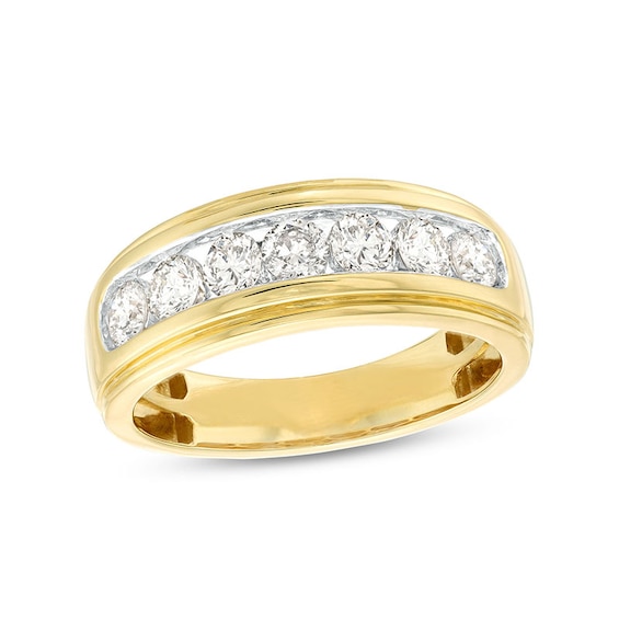 Previously Owned - 1-1/5 CT. T.w. Diamond Seven Stone Wedding Band in 10K Gold