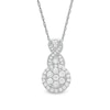 Thumbnail Image 1 of Previously Owned - 1/2 CT. T.W. Multi-Diamond Infinity Drop Pendant in 10K White Gold